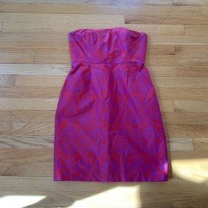 J. Crew Strapless Paisley Dress